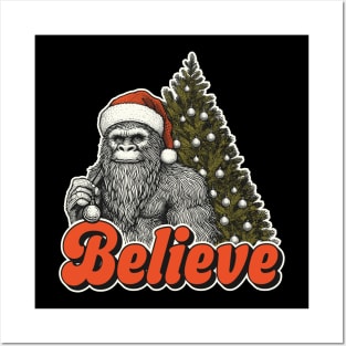 Funny Bigfoot Christmas Posters and Art